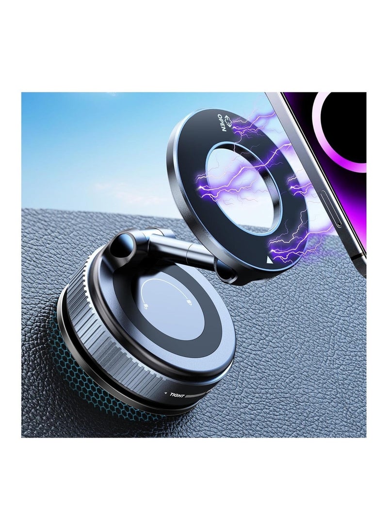 حامل هاتف سيارات Magsafe للملاحة، دوار 360° وقابل للطي، مزود بكأس شفط ومغناطيس، حامل هاتف صغير للسيارة مع حلقة مغناطيسية، مناسب للاستخدام في السيارة/المكتب/المرآة الخلفية والأسطح الملساء الأخرى - Image 2